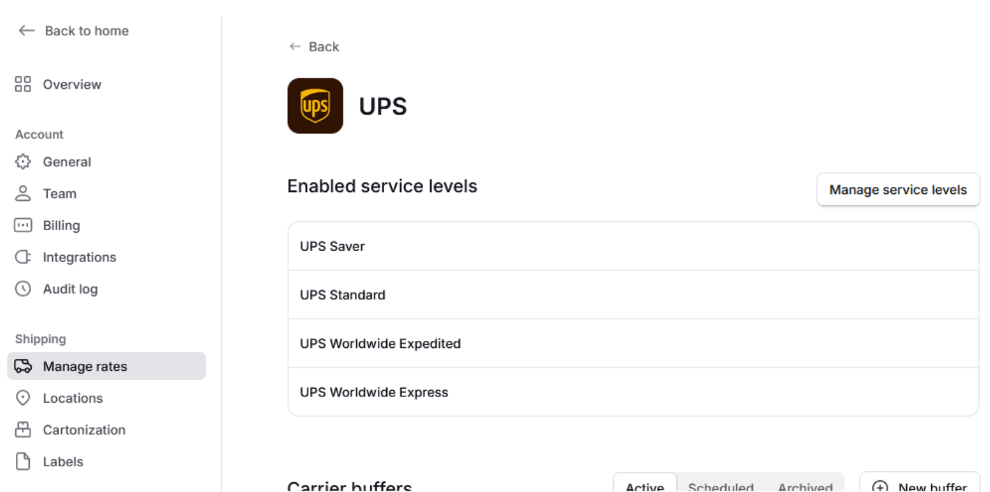 Manage rates in Zonos Dashboard